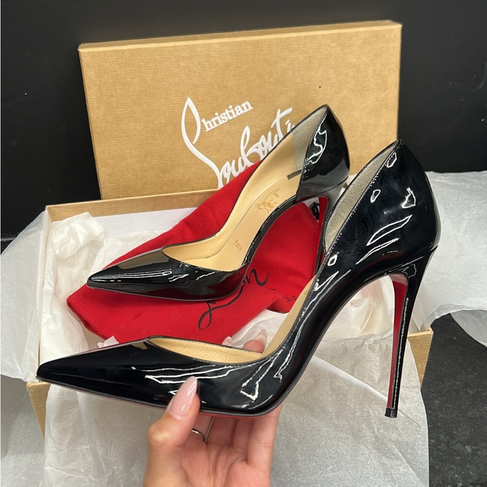 Christian Louboutin Black Patent Leather Pumps Iriza